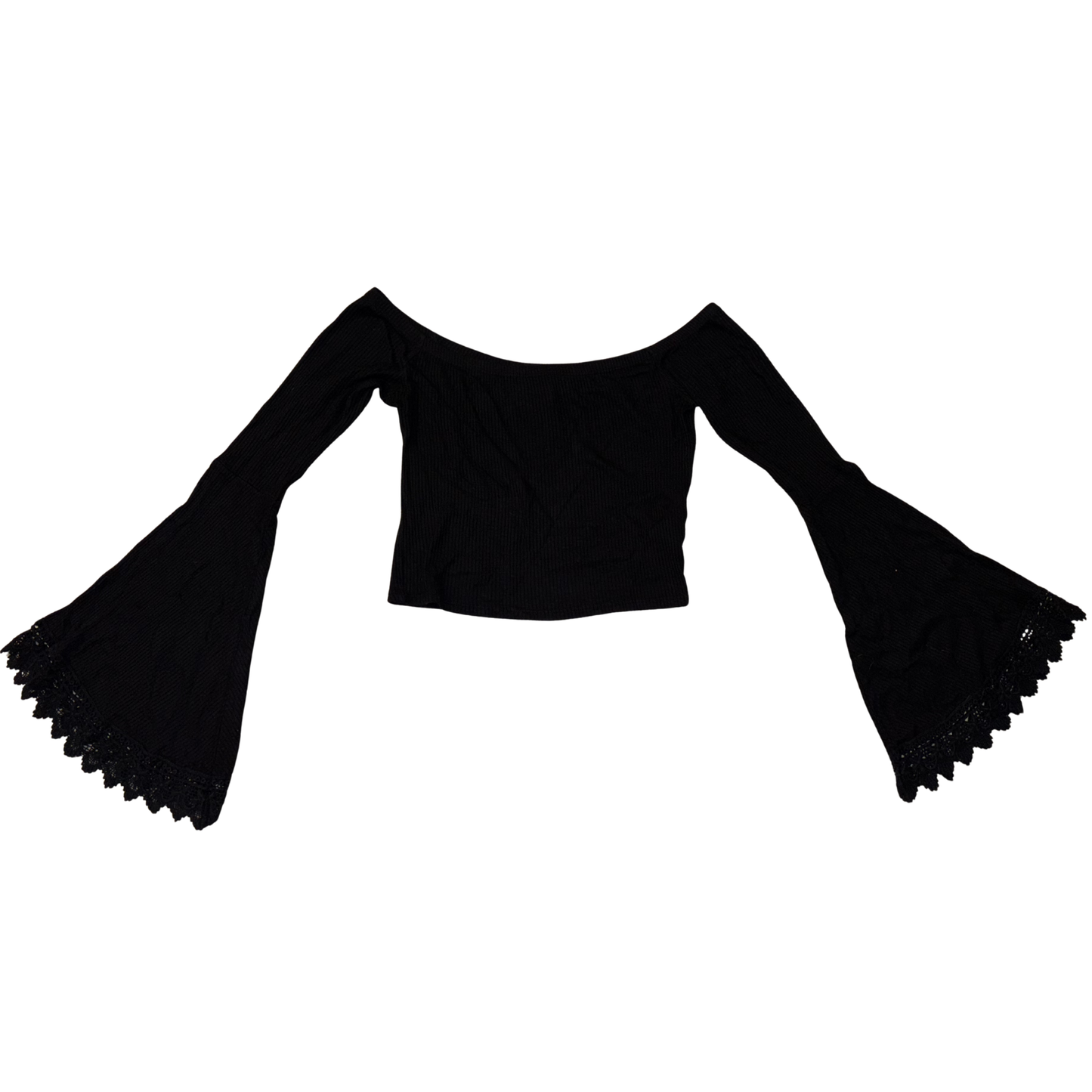 Forever 21 Black Flared Sleeve Top