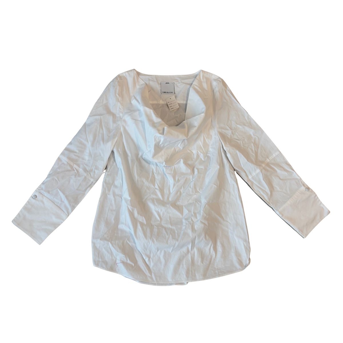 C/MEO Cowl Neck White Shirt
