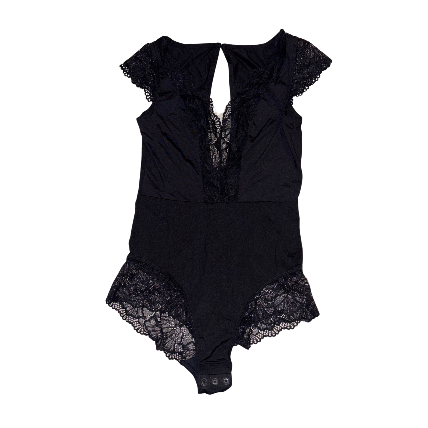 Black Lace Insert Bodysuit