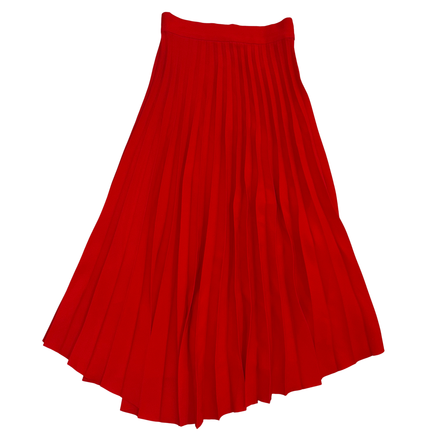 COS Red Pleated Maxi Skirt