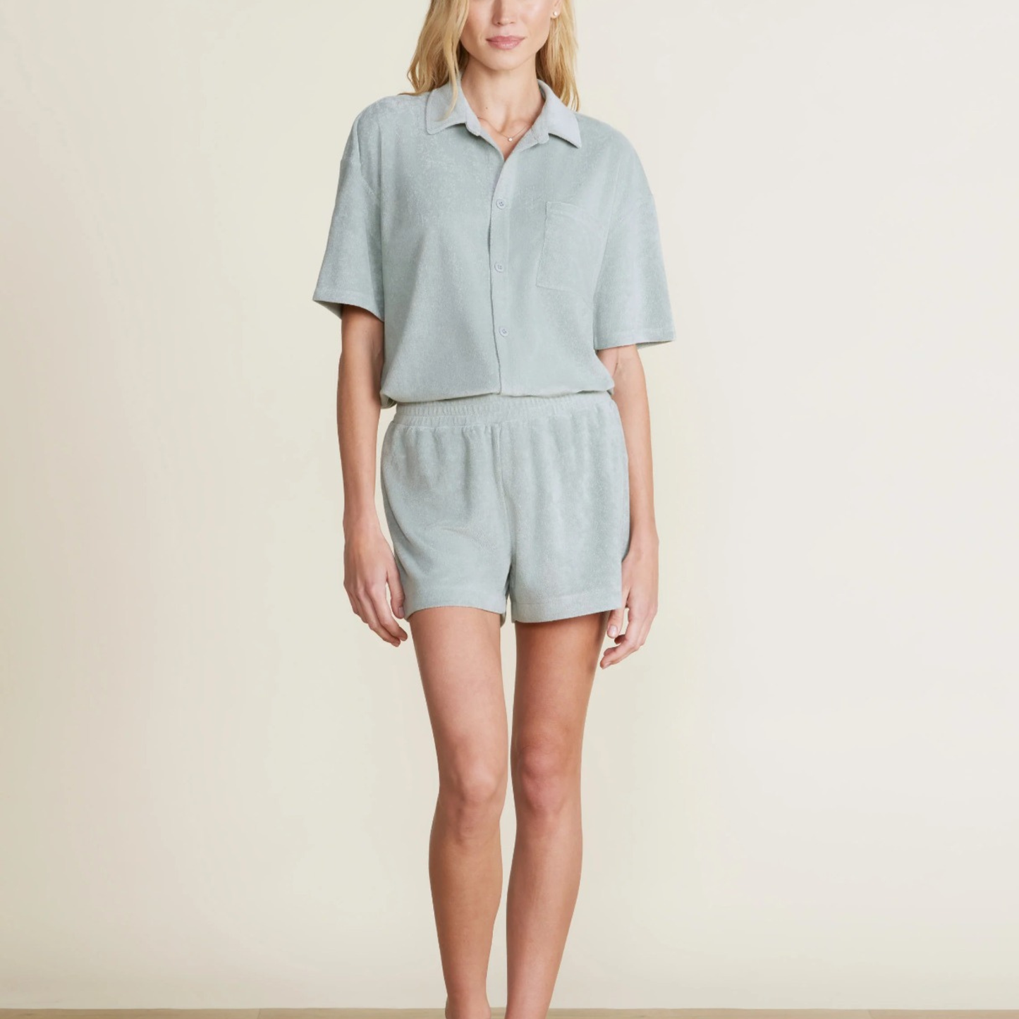 Barefoot Dreams Green/Blue Cosy Shorts