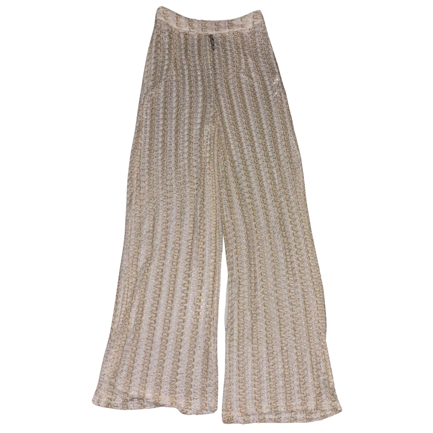 PLT White & Gold Beach Trousers