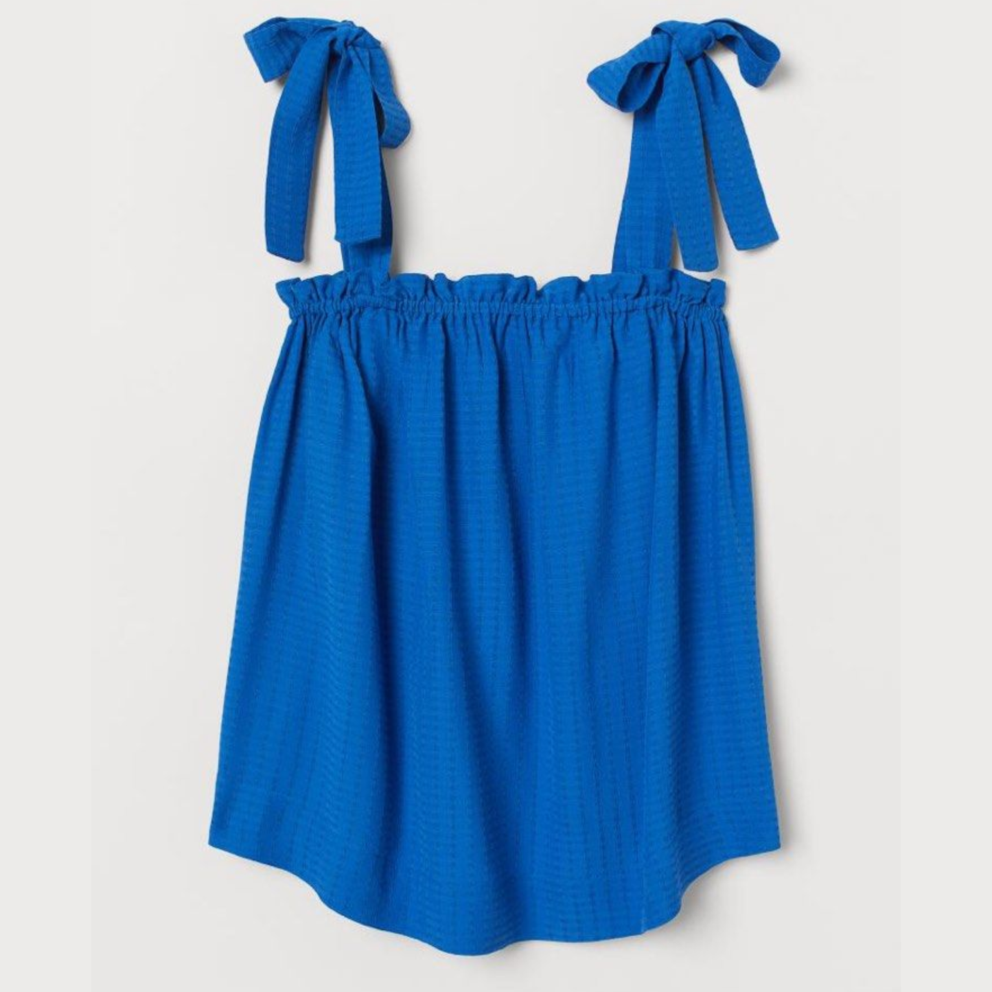 H&M Blue Tie Shoulder Crop Top