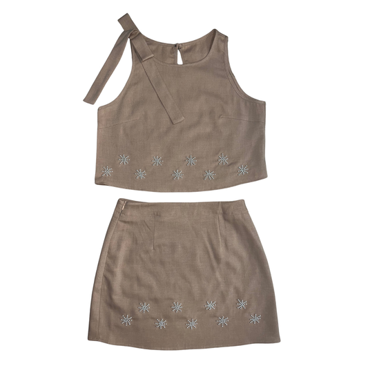 Tan Pearl Detail Co-Ord