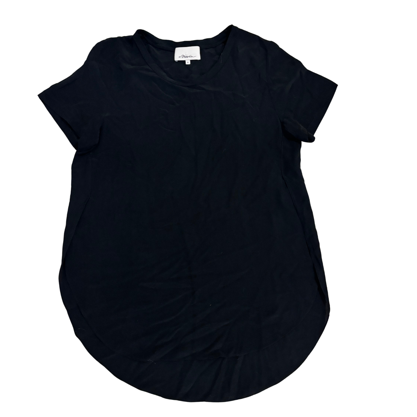 Phillip Lim Black Sheer Short Sleeve Top