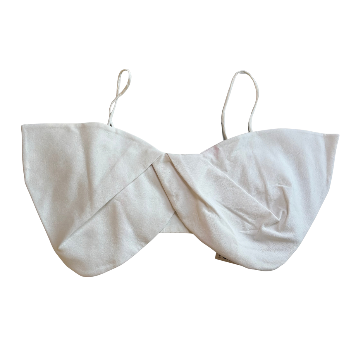 Zara White Twist Front Crop Top