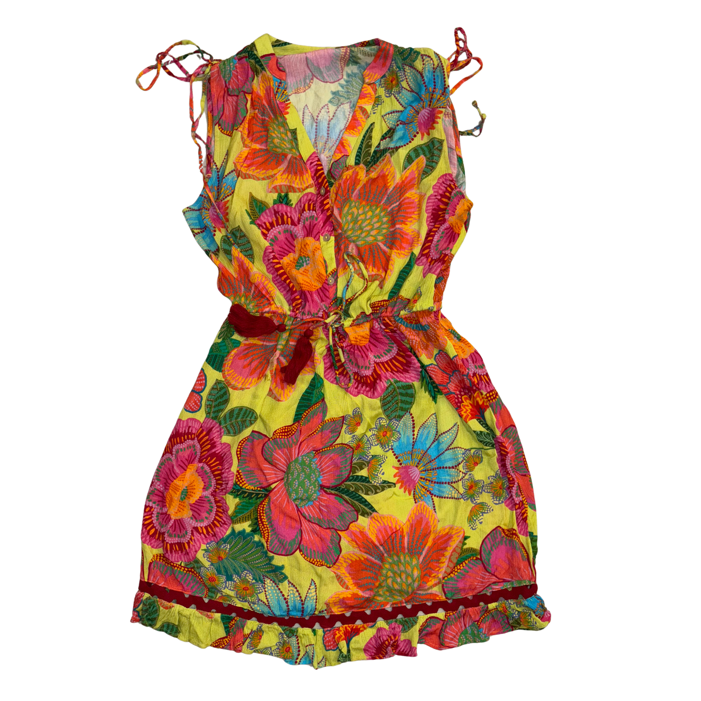 Bright Floral Print Mini Dress