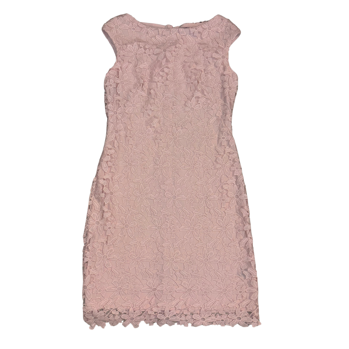 Ralph Lauren Pink Floral Embroidered Midi Dress