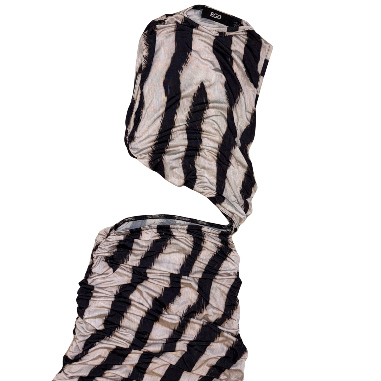 Ego Zebra Print Sleeveless Maxi Dress
