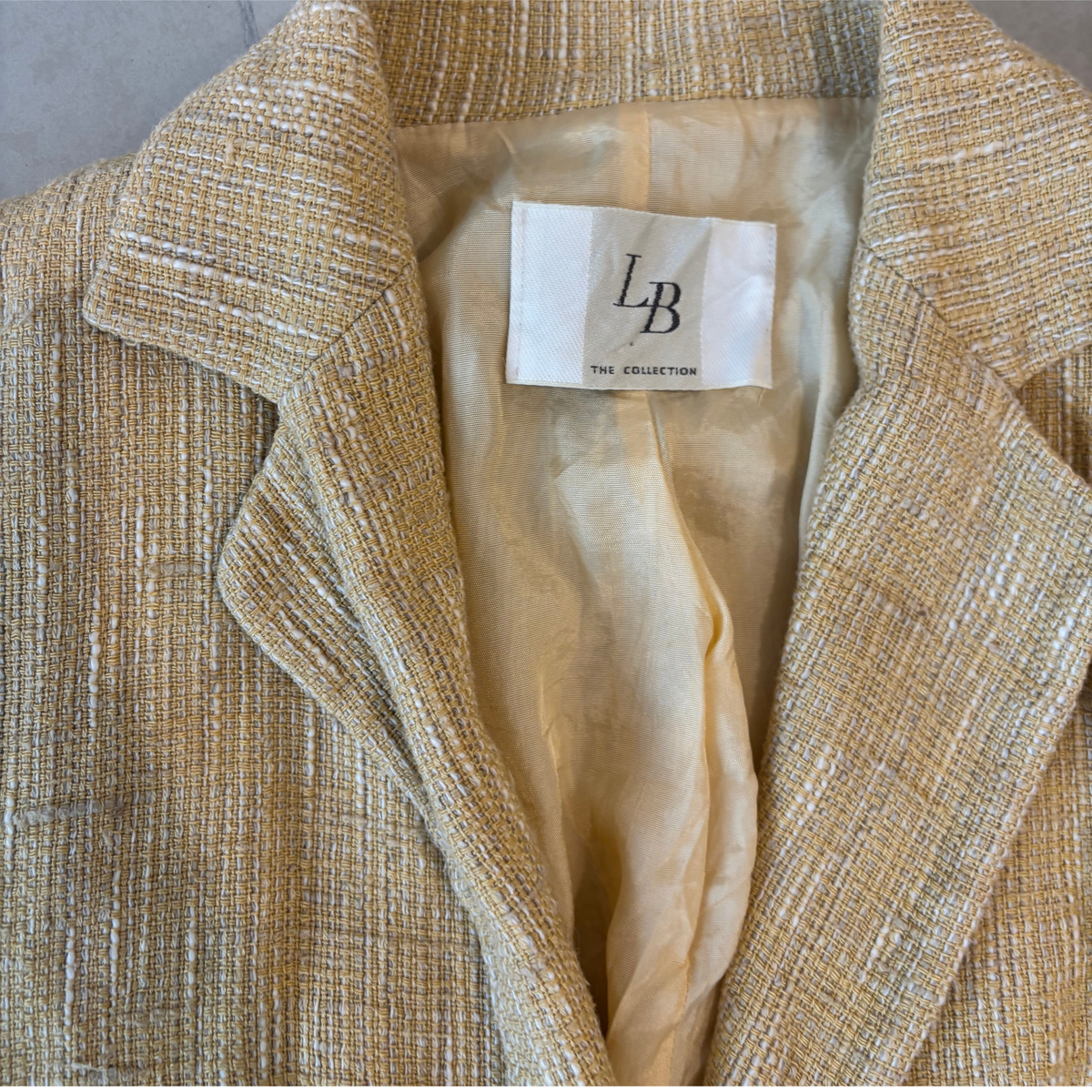 LB Collection Pale Yellow Blazer