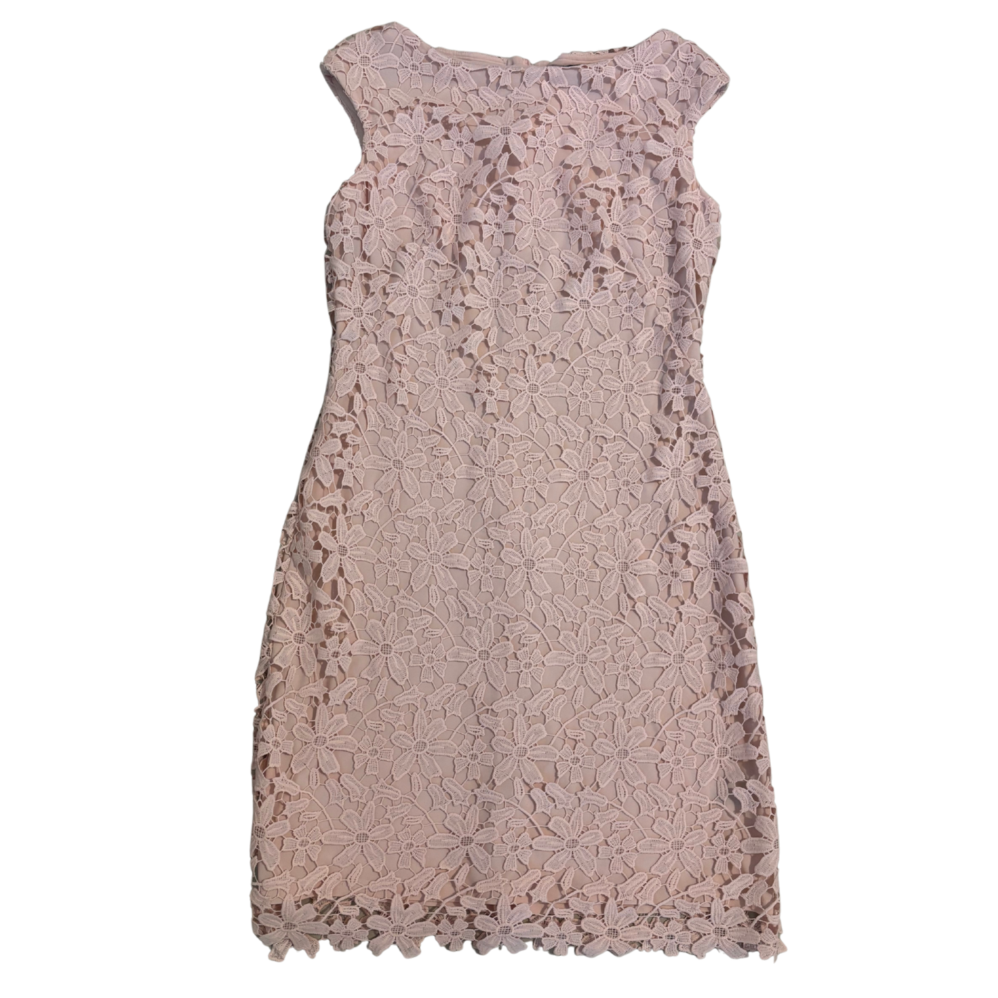 Ralph Lauren Pink Floral Embroidered Midi Dress