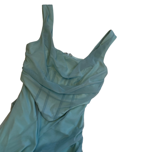 Oh Polly Blue Corset Mini Dress