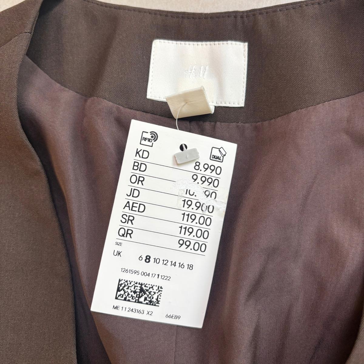 H&M Brown Button Up Waistcoat