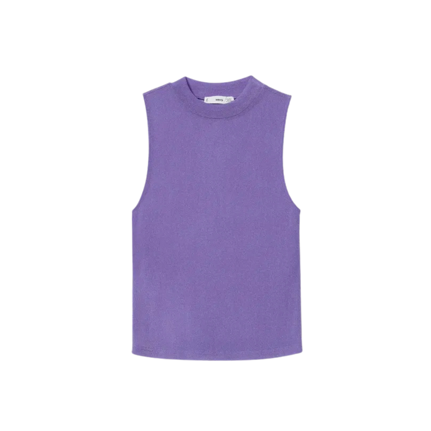 Mango Purple Mesh Sheer Top