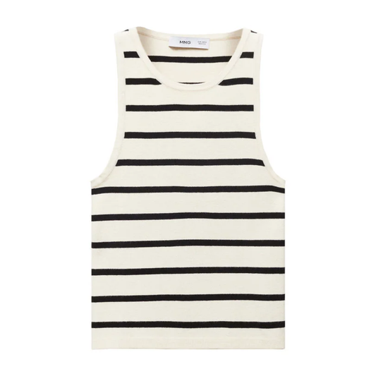 Mango Striped Halterneck Top
