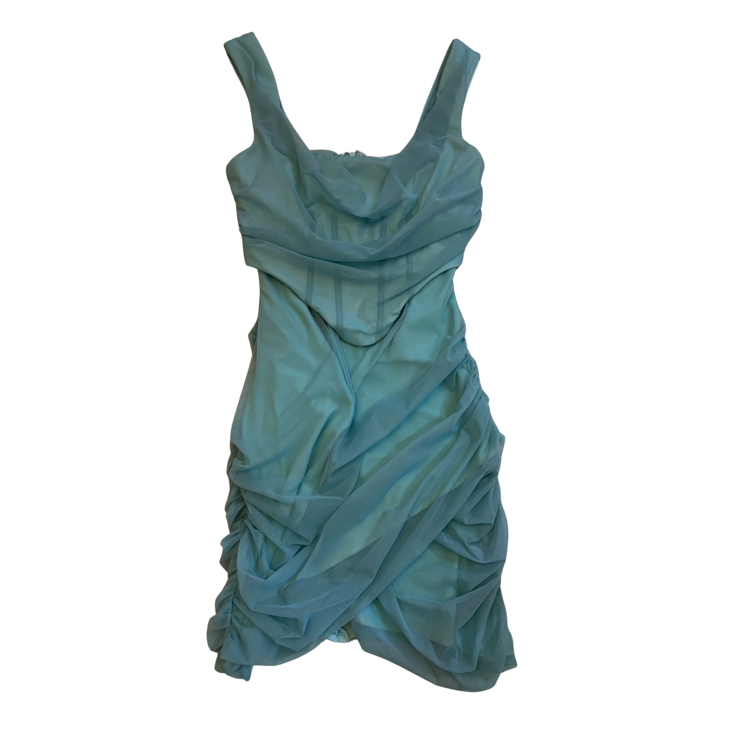 Oh Polly Blue Corset Mini Dress