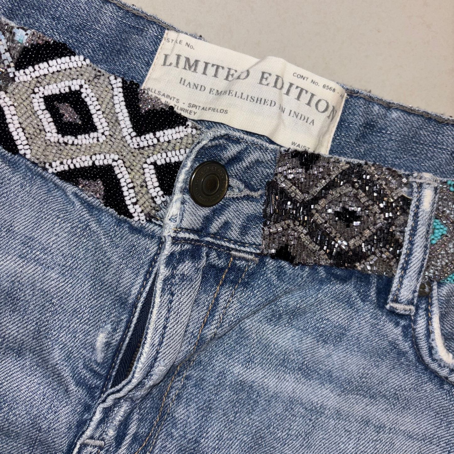 All Saints Beaded Mini Shorts