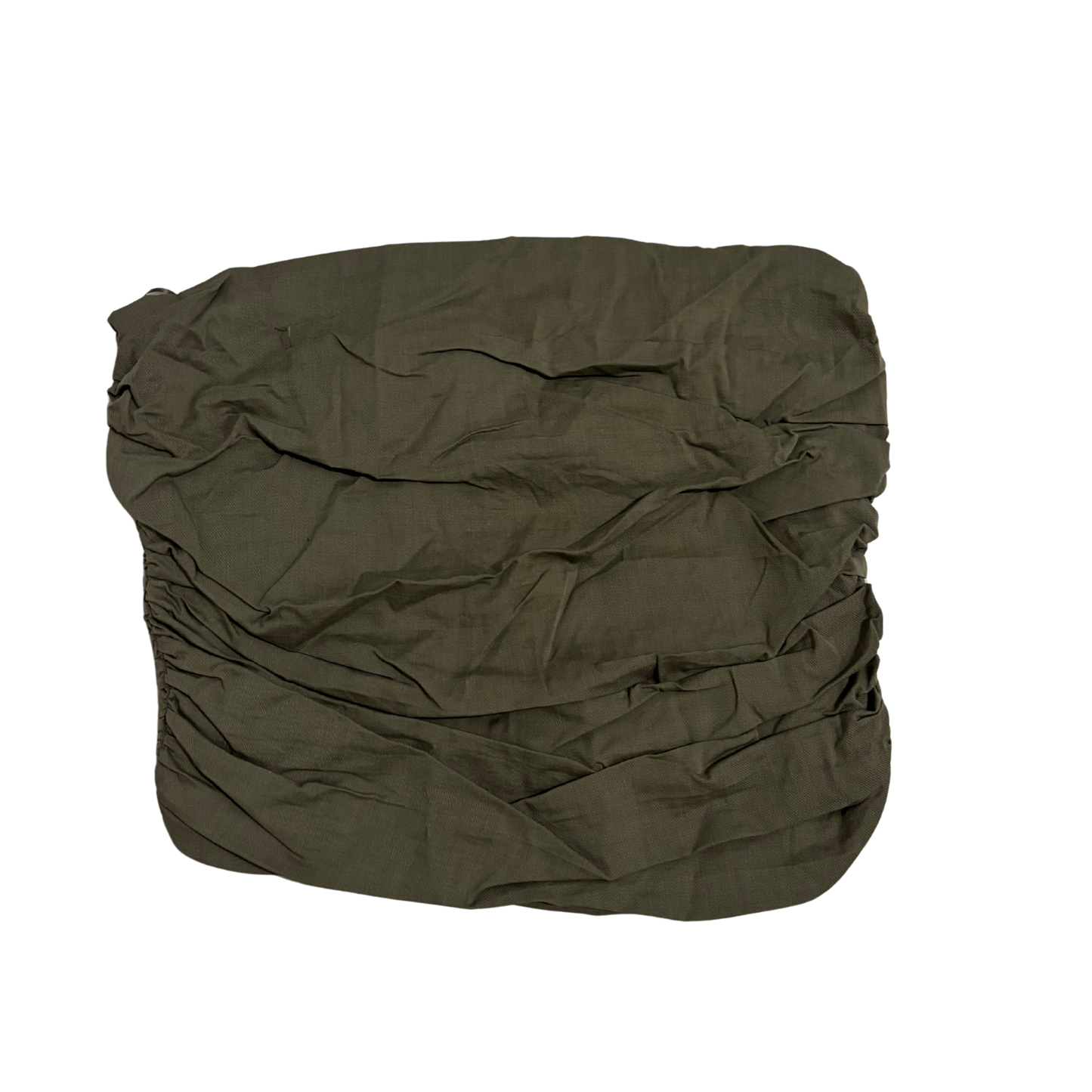 Mango Green Ruched Bandeau Top
