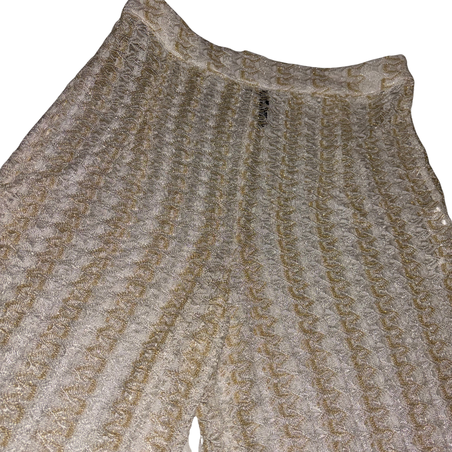 PLT White & Gold Beach Trousers