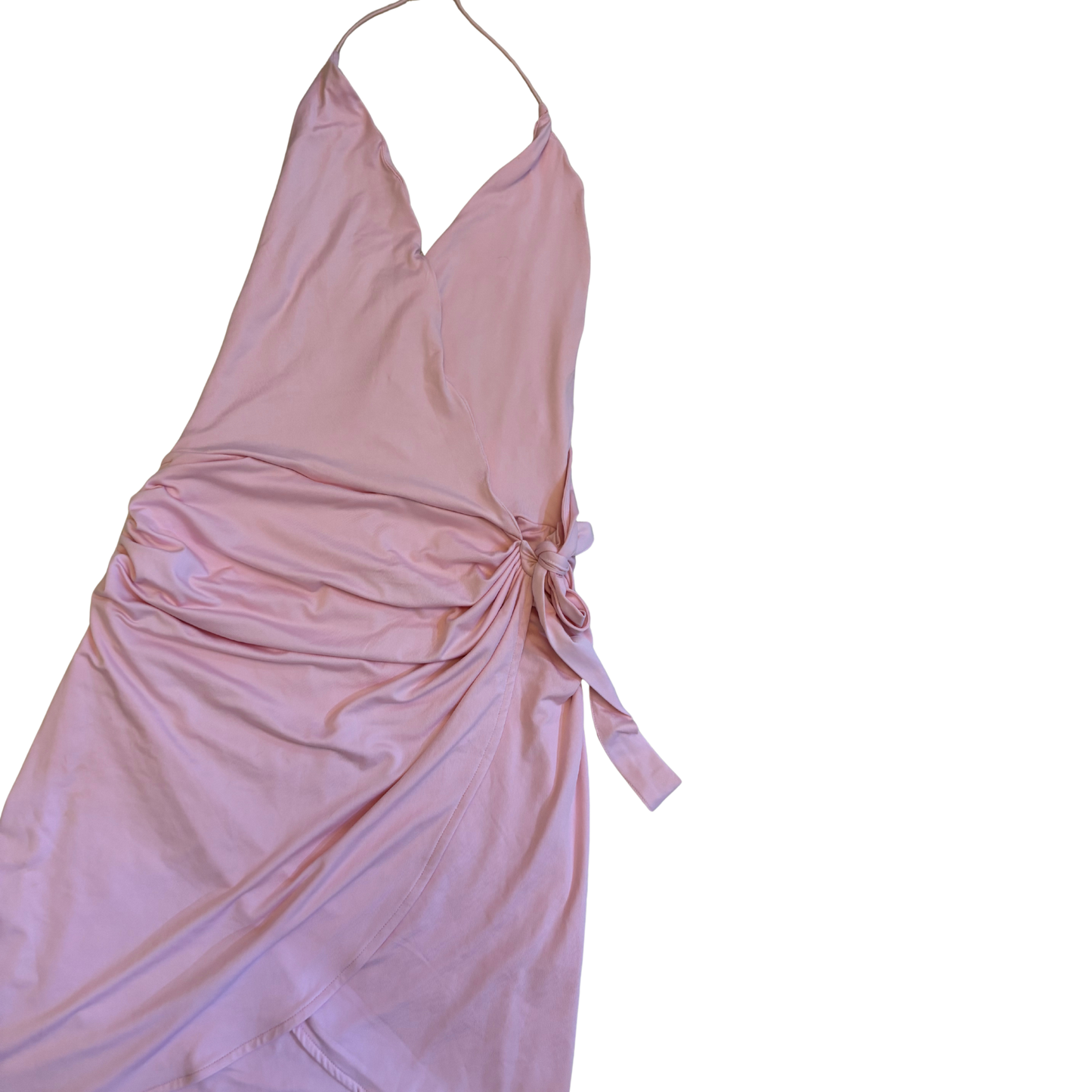 Oh Polly Pink Halterneck Mini Dress