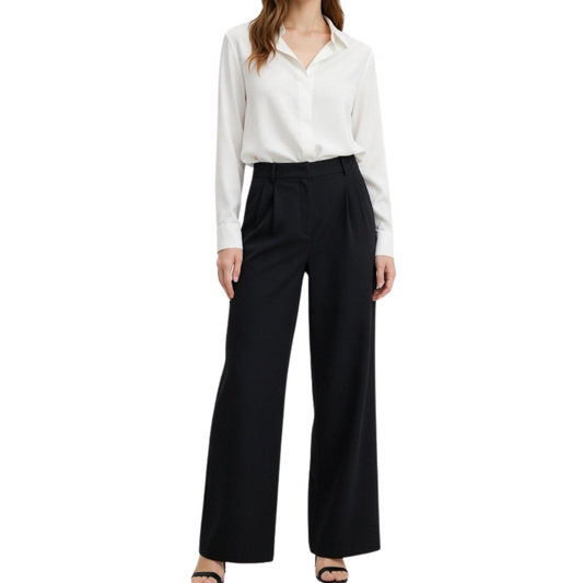 Kiabi Black Wide Leg Trousers
