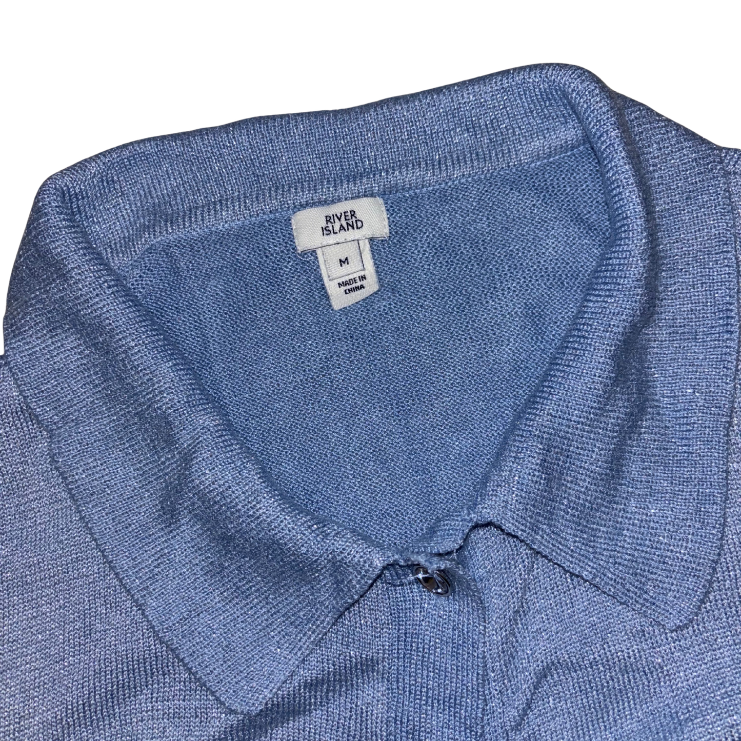 River Island Blue Glitter Mini Dress