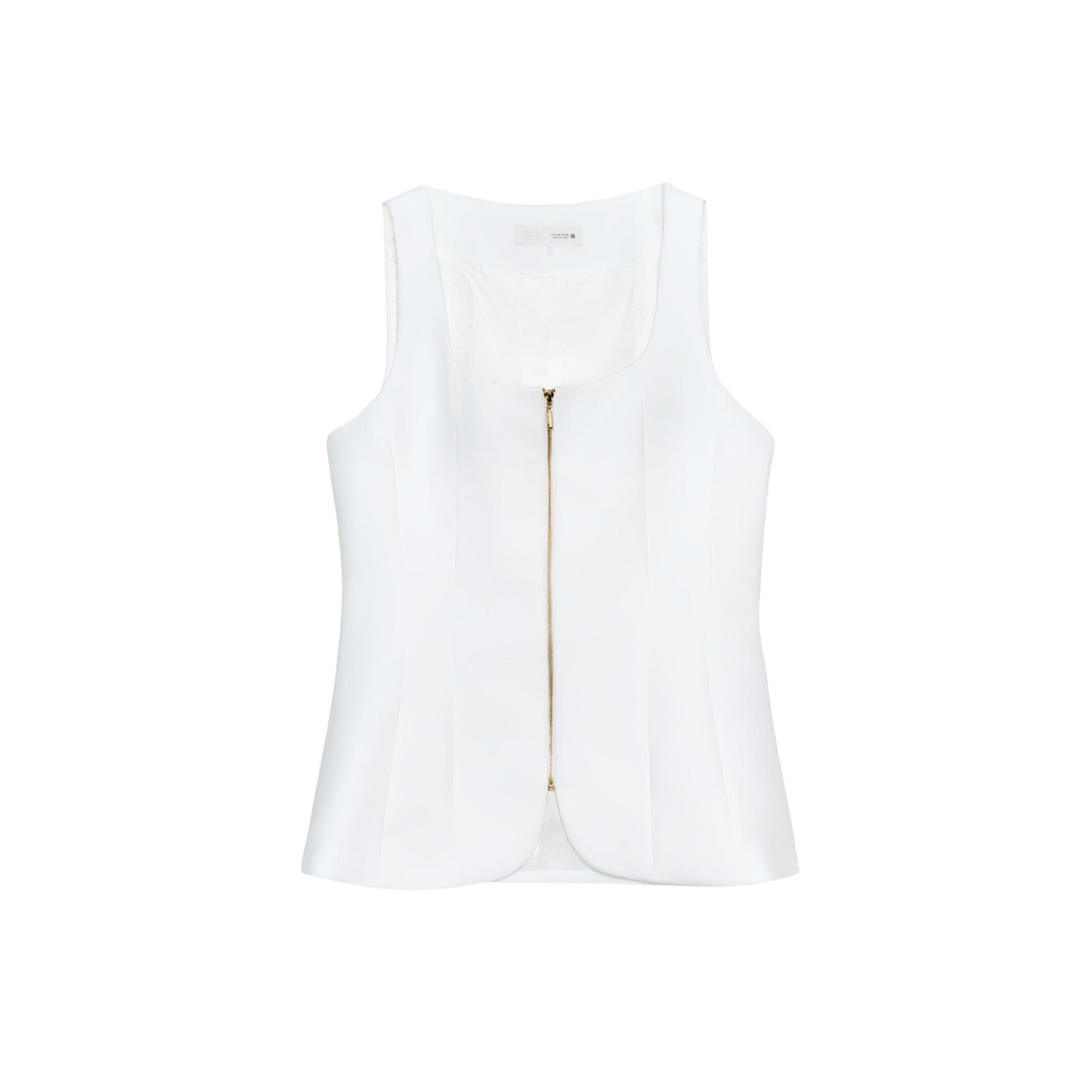 Zara White Zip-Up Waistcoat