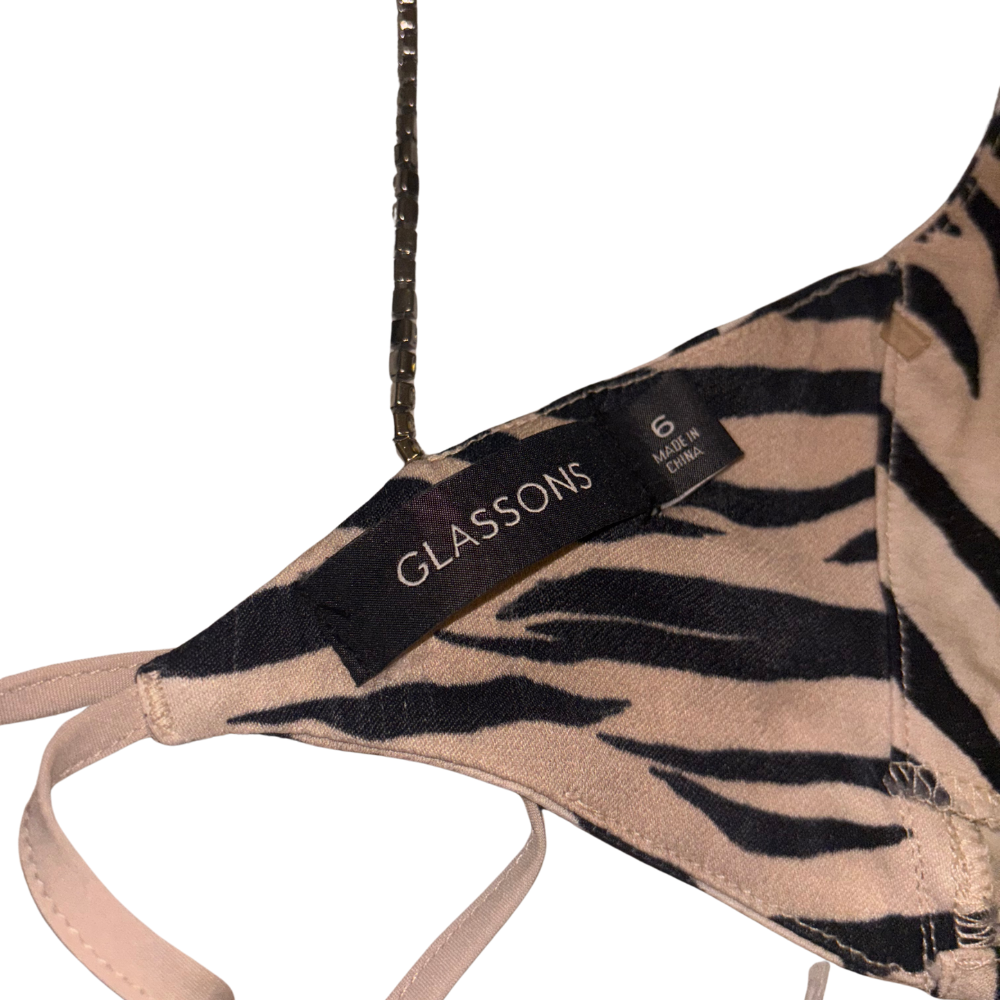 Glassons Leopard Print Embellished Strap Top