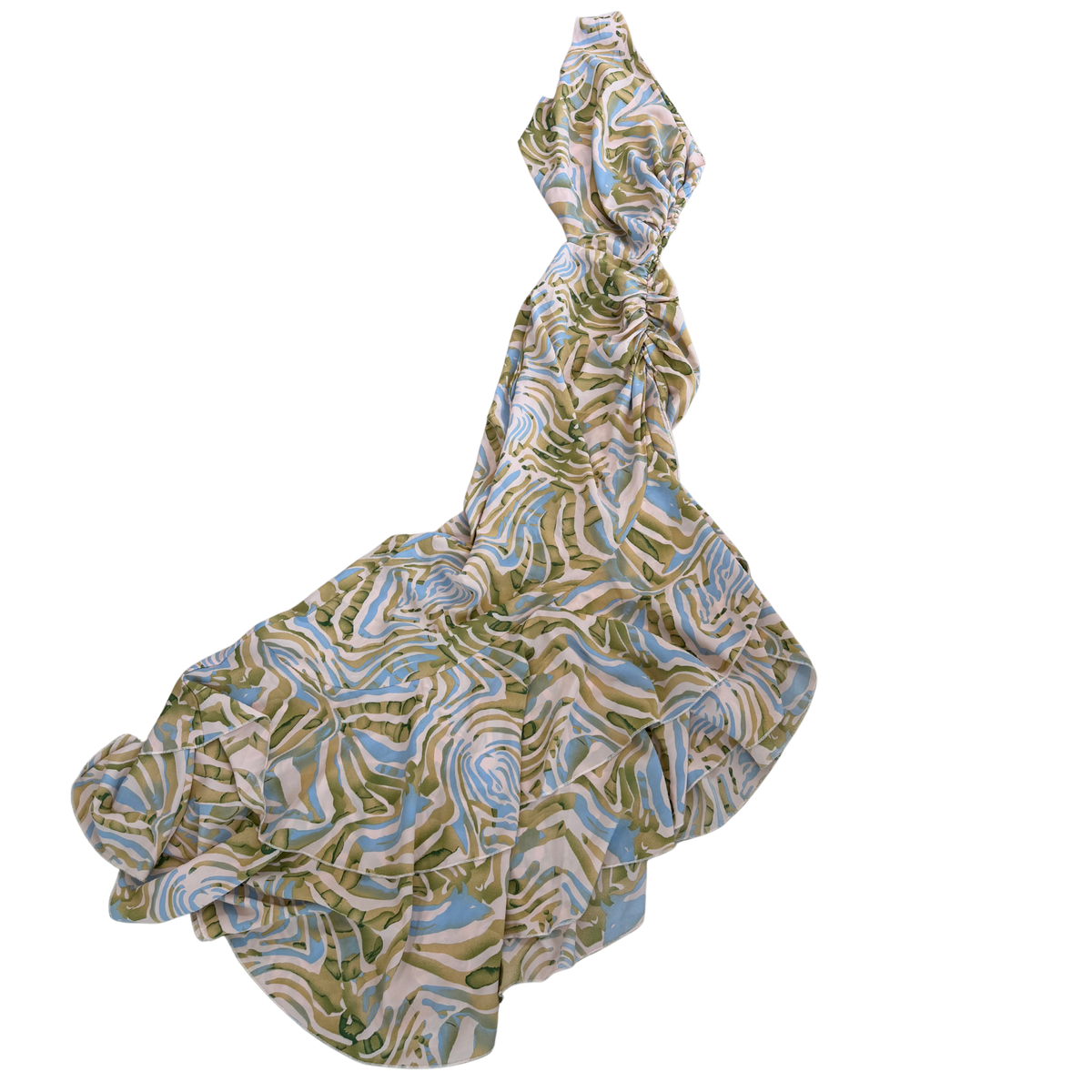 Assymmetric Ruffled Maxi Dress