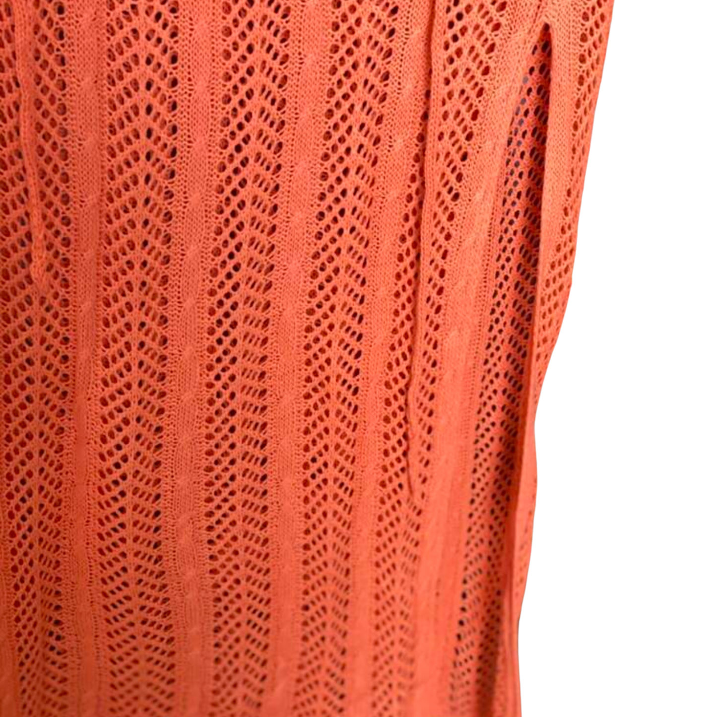 Orange Crochet Cover-up Dress