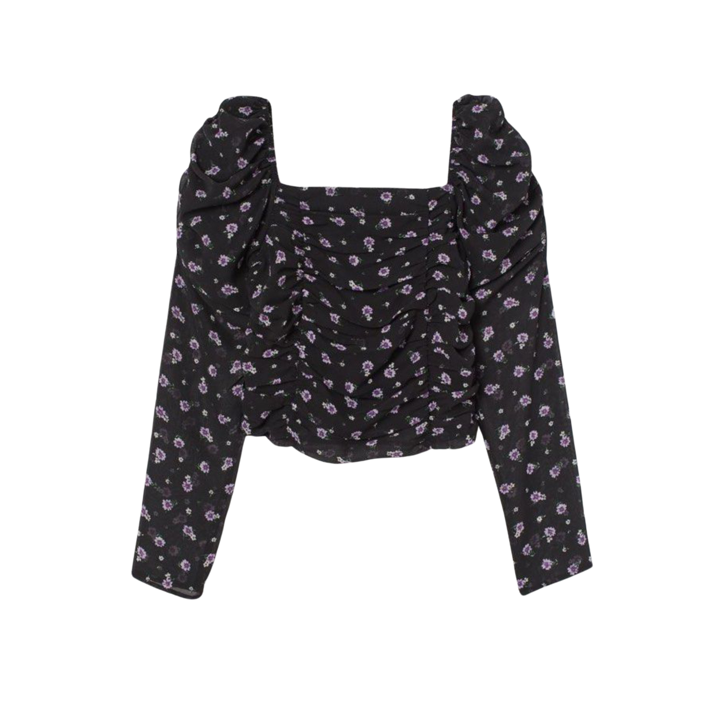 H&M Ruched Floral Top