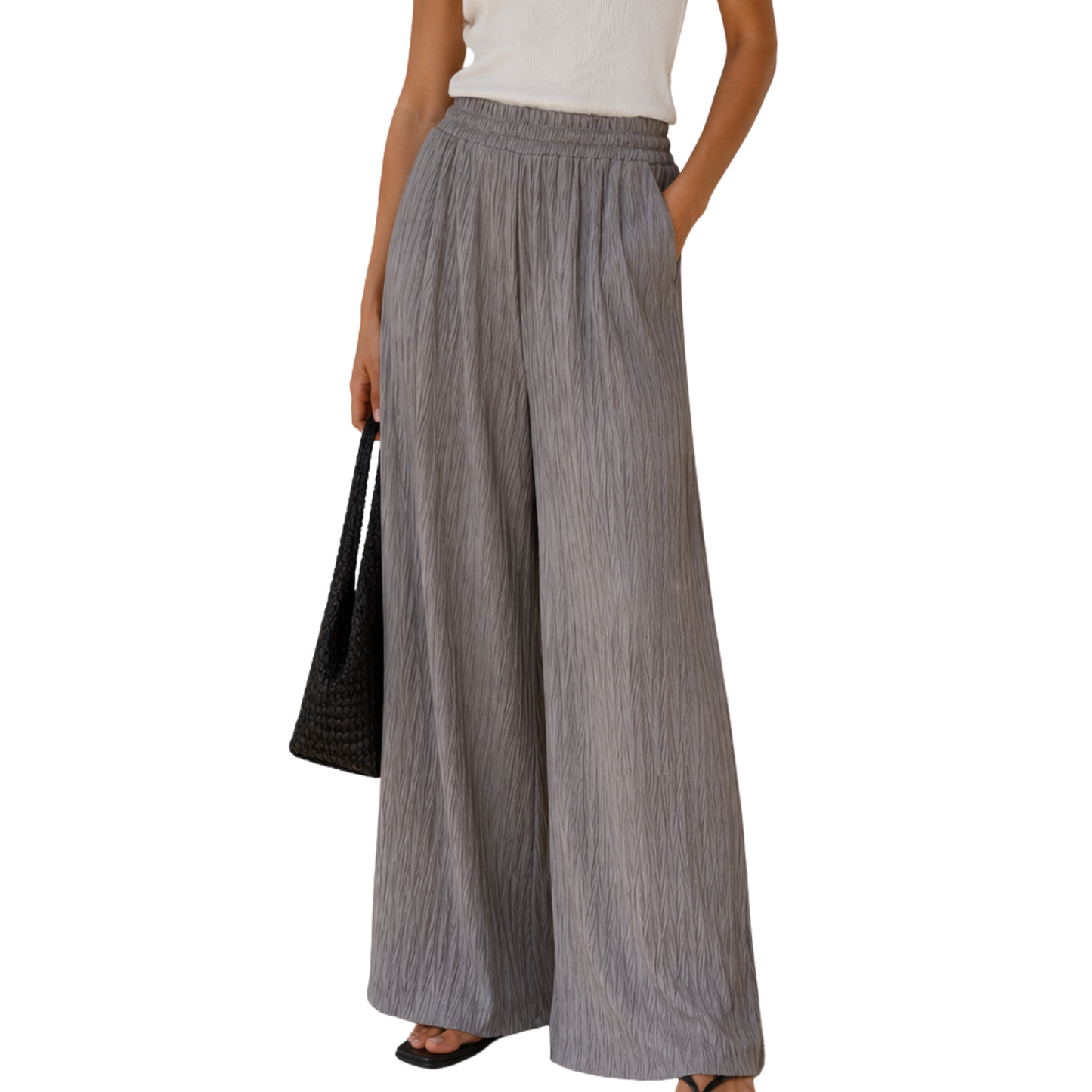Slate Wide Leg Trousers