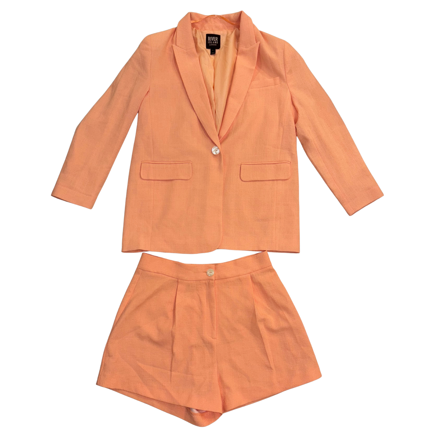 River Island Peach Blazer & Shorts Co-Ord