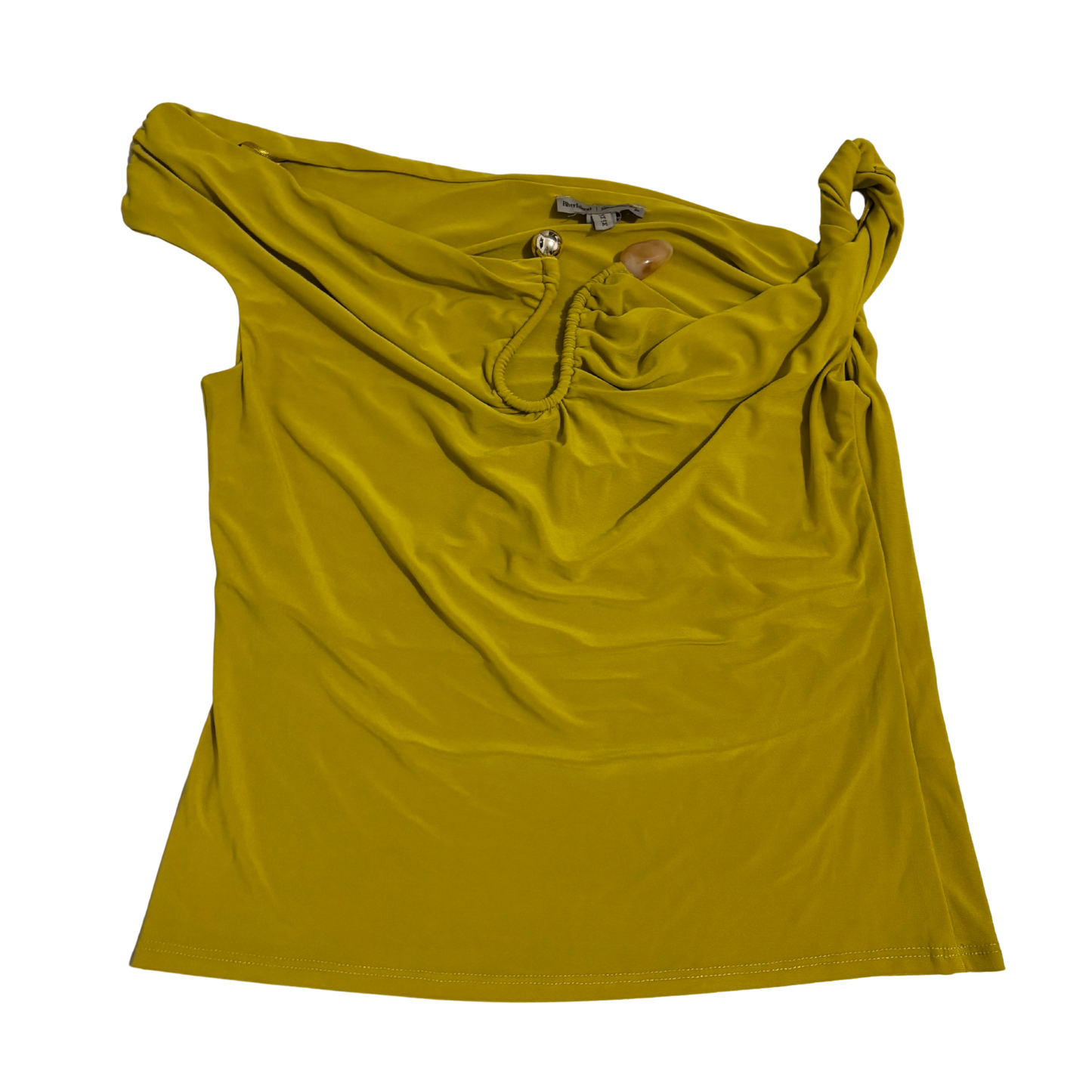 River Island Yellow Twist Shoulder Top