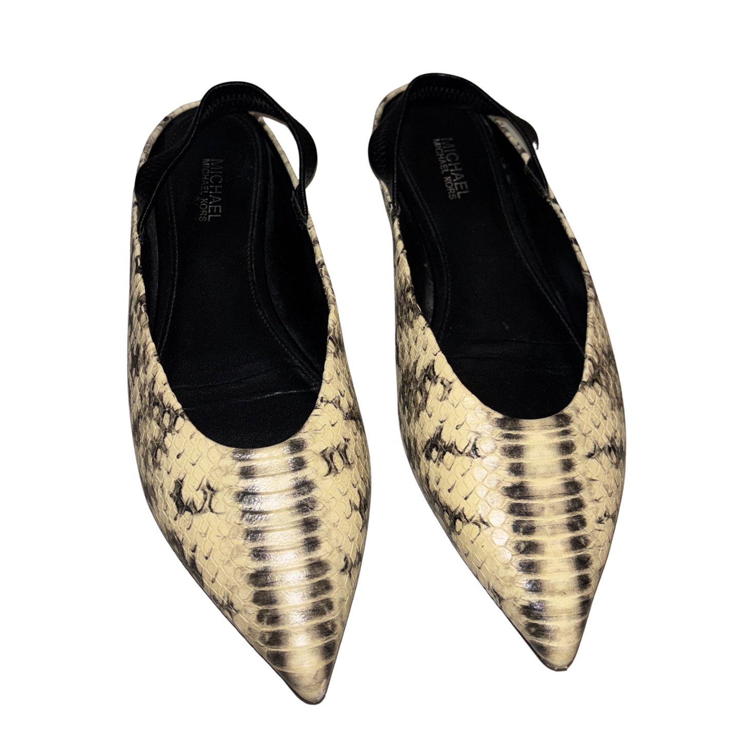 Michael Kors Snake Print Sling Back Flats