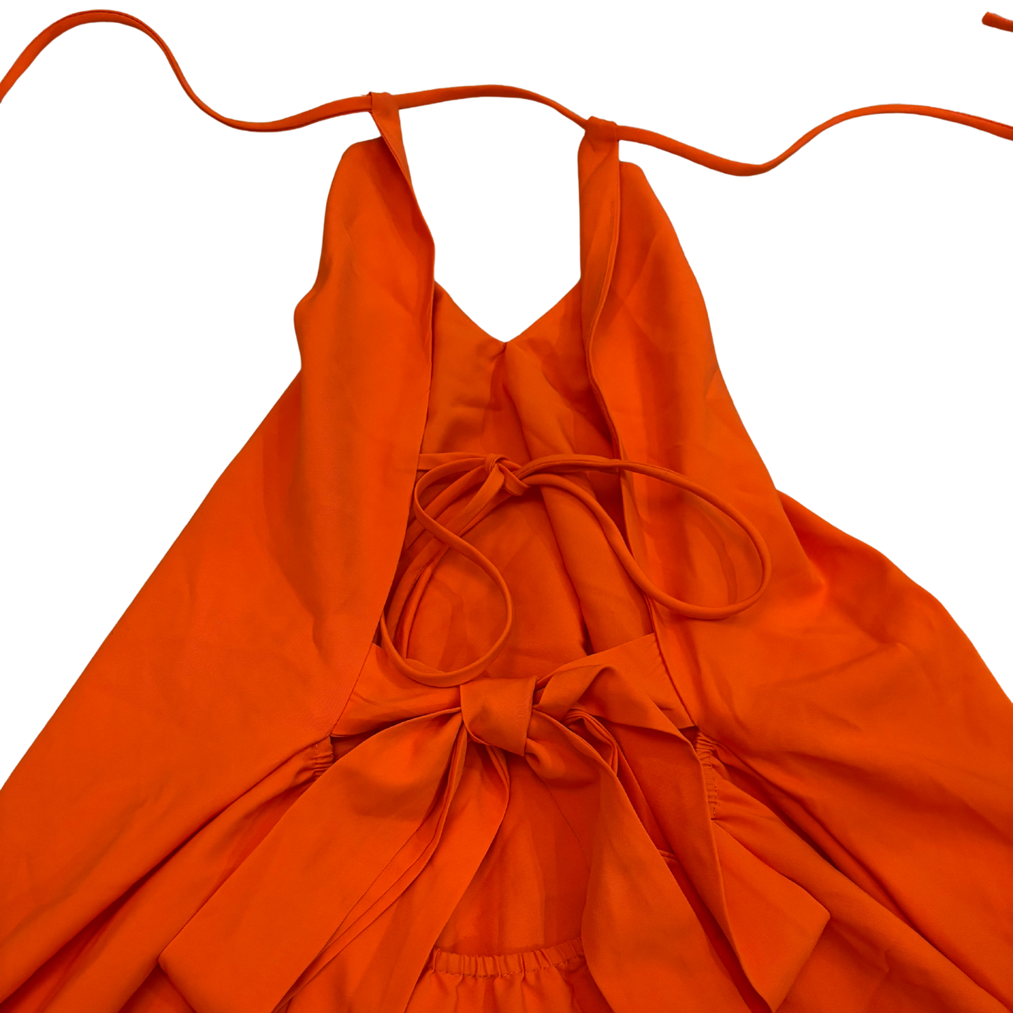 Orange Halterneck Mini Dress