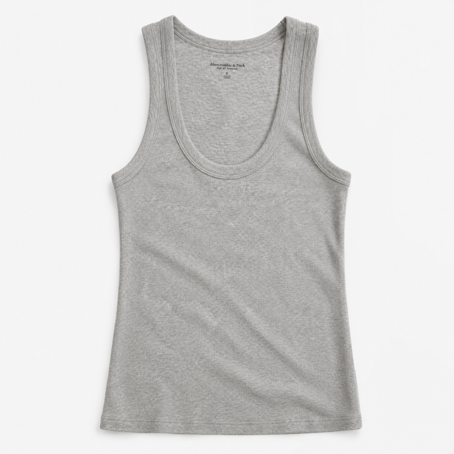 Abercrombie & Fitch Grey Ribbed V-Neck Tank Top
