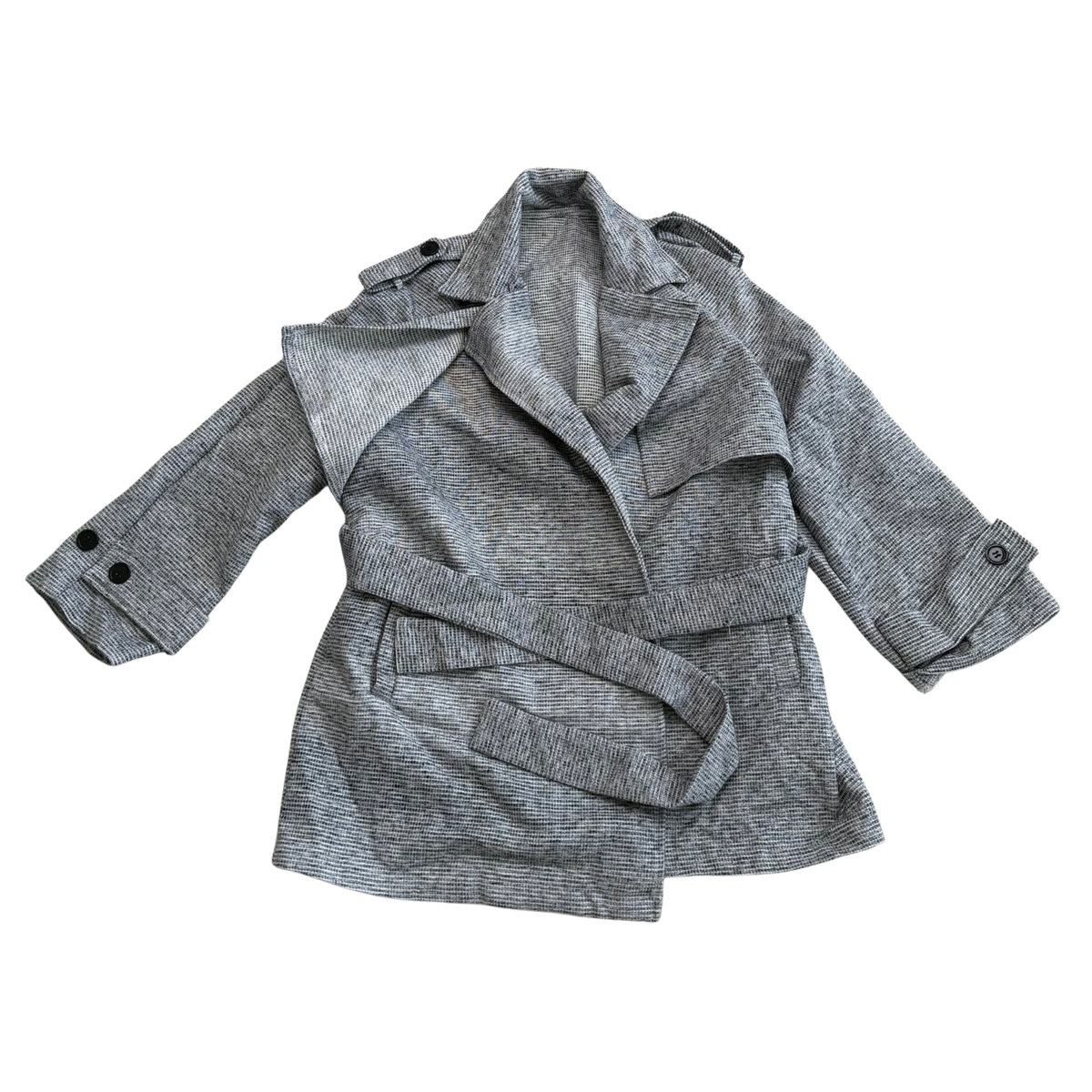 Grey Long Sleeve Blazer Jacket