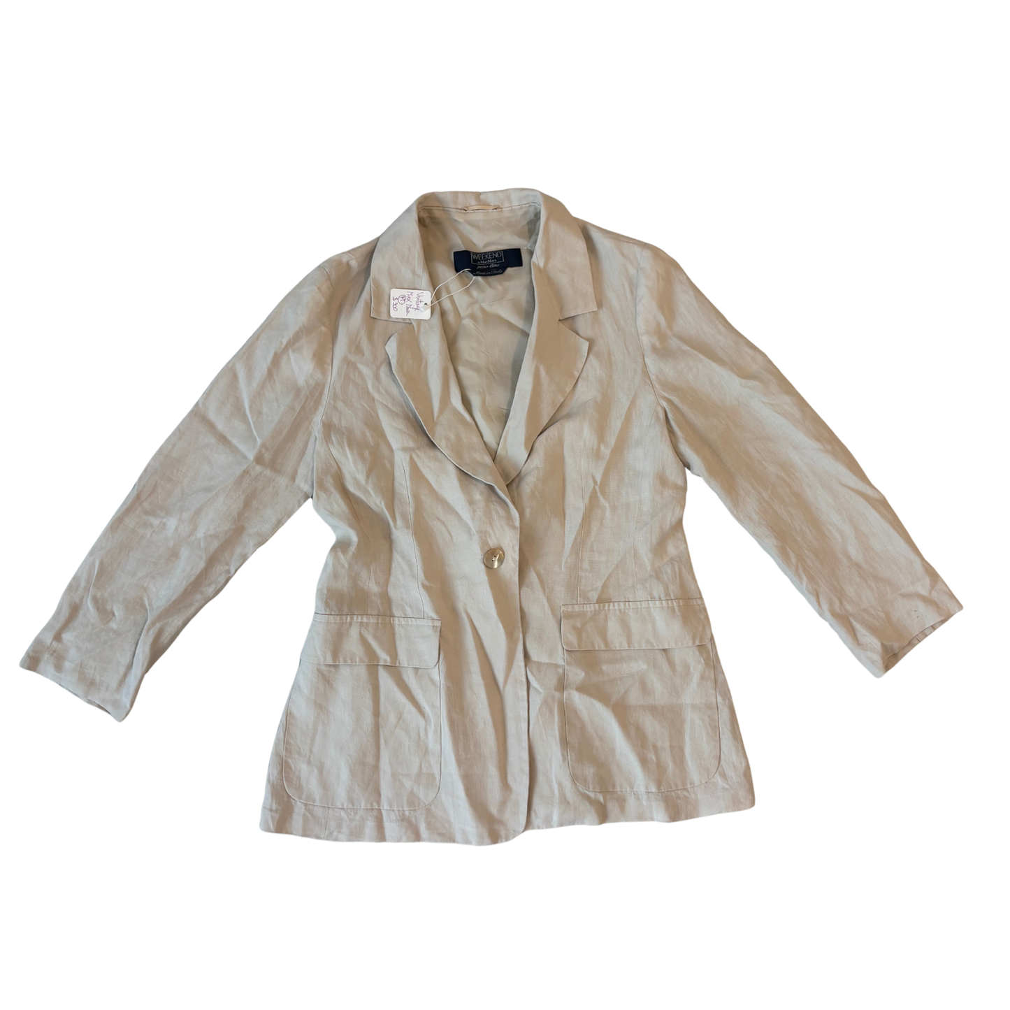 Max Mara Beige Linen Blazer