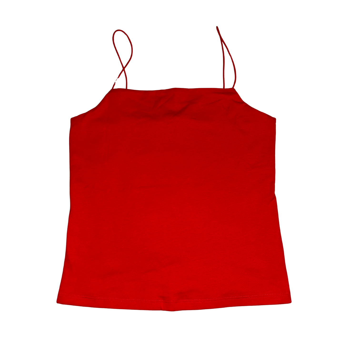 Red Spaghetti Strap Crop Top