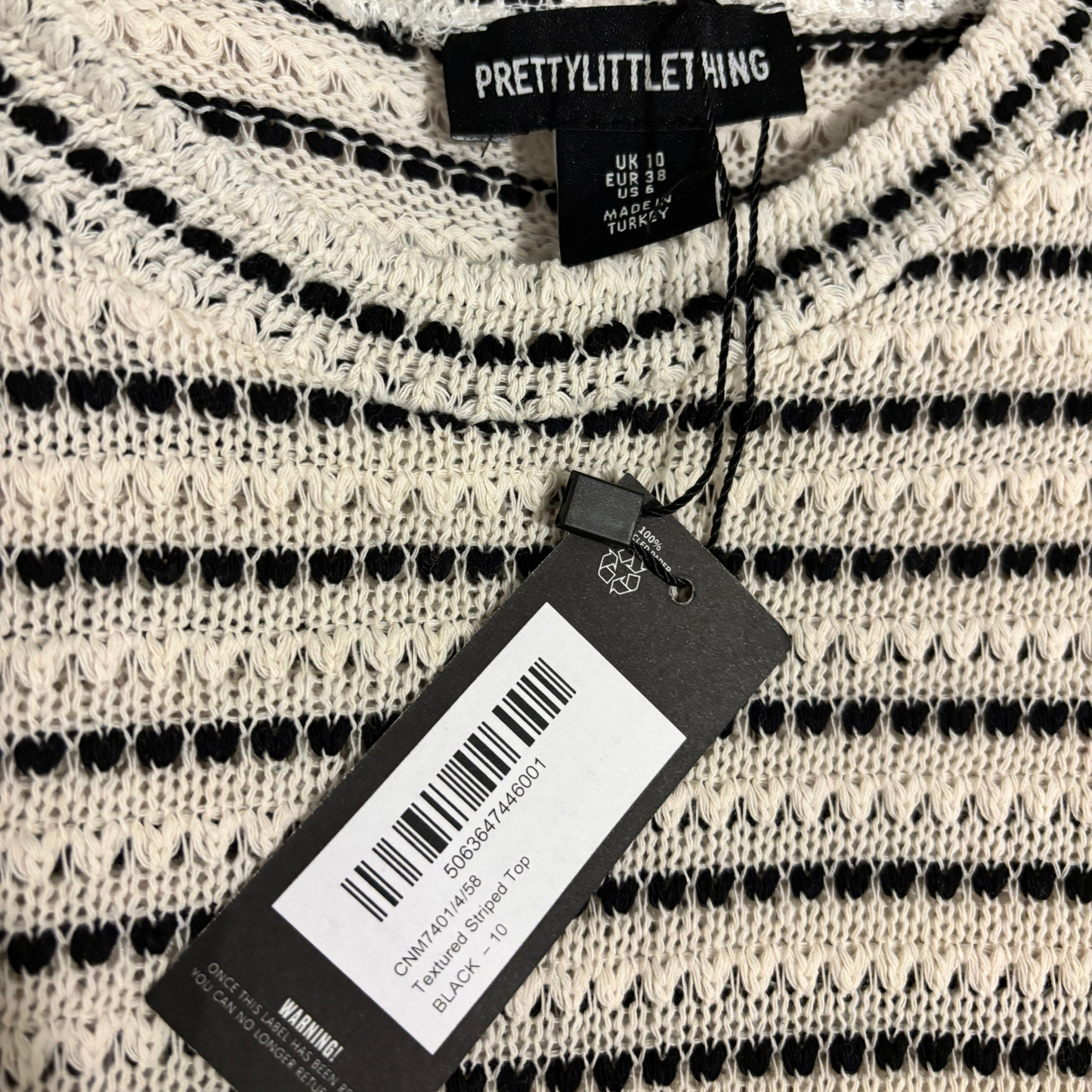 PLT Textured Striped Top