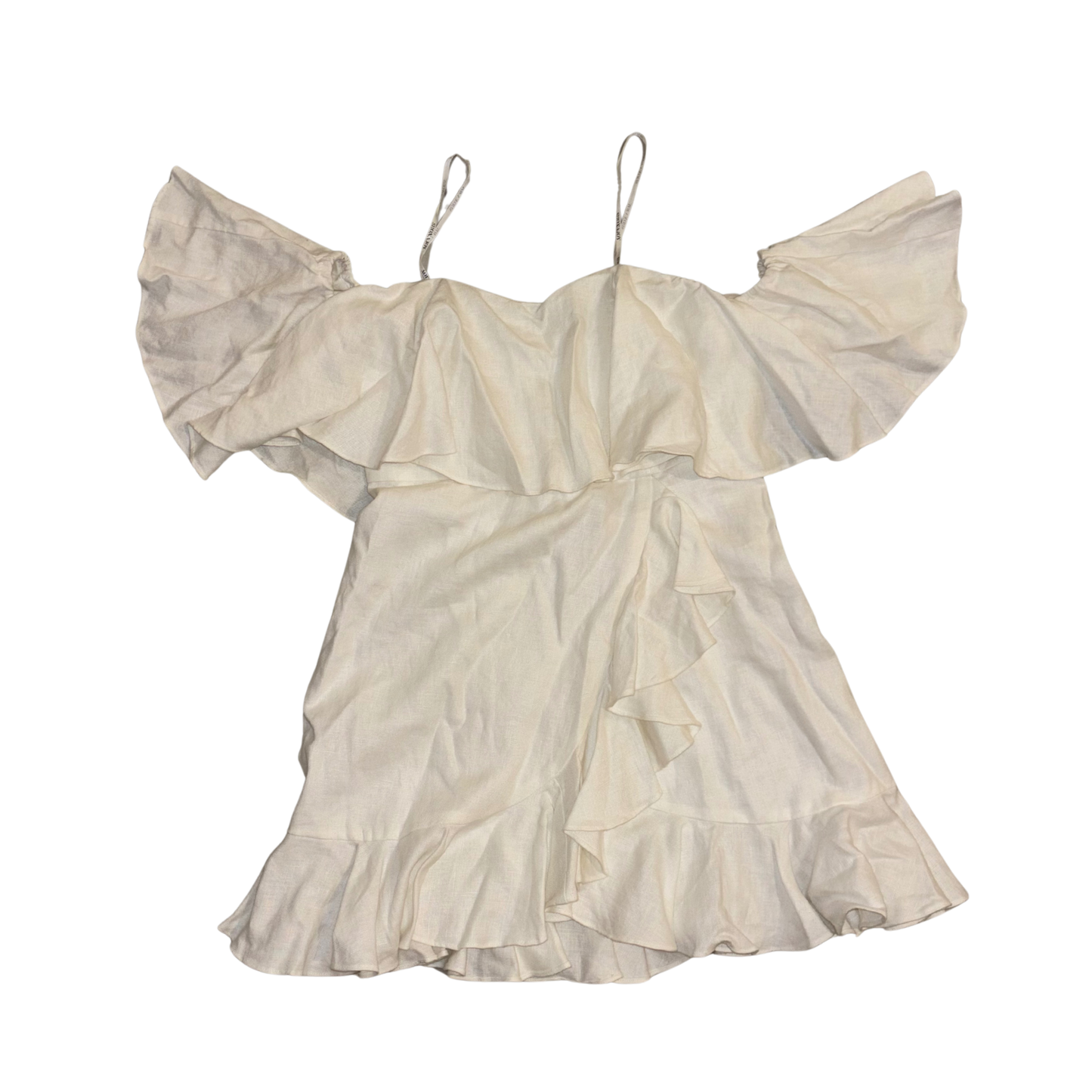Shona Joy White Ruffled Mini Dress