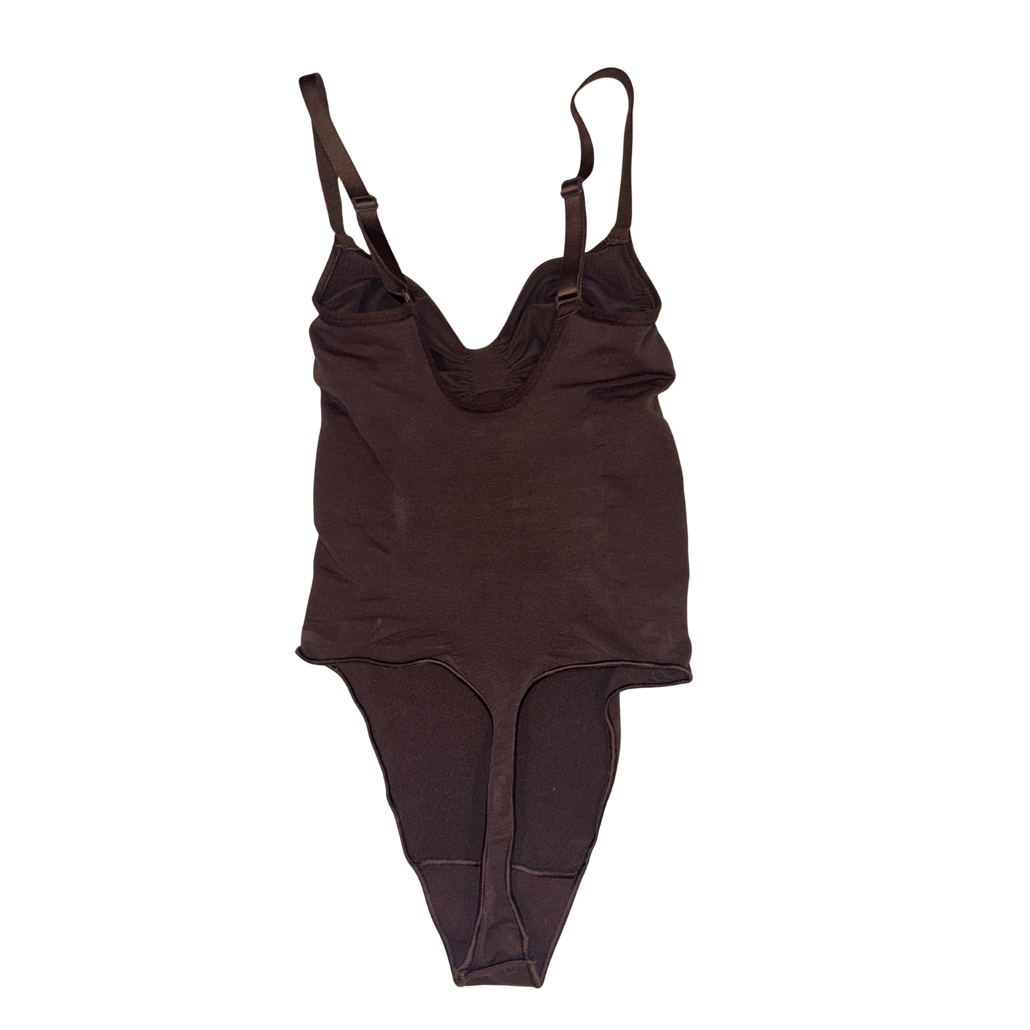 Skims Brown Seamless Sculpt Thong Bodysuit
