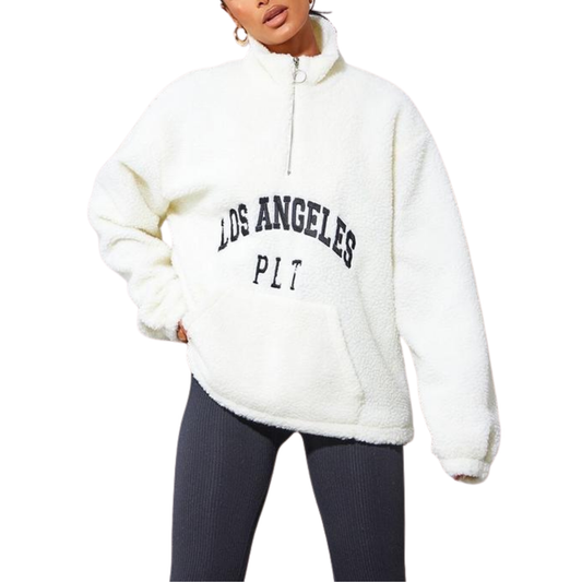 PLT ‘Los Angeles’ Cream Fluffy Jacket