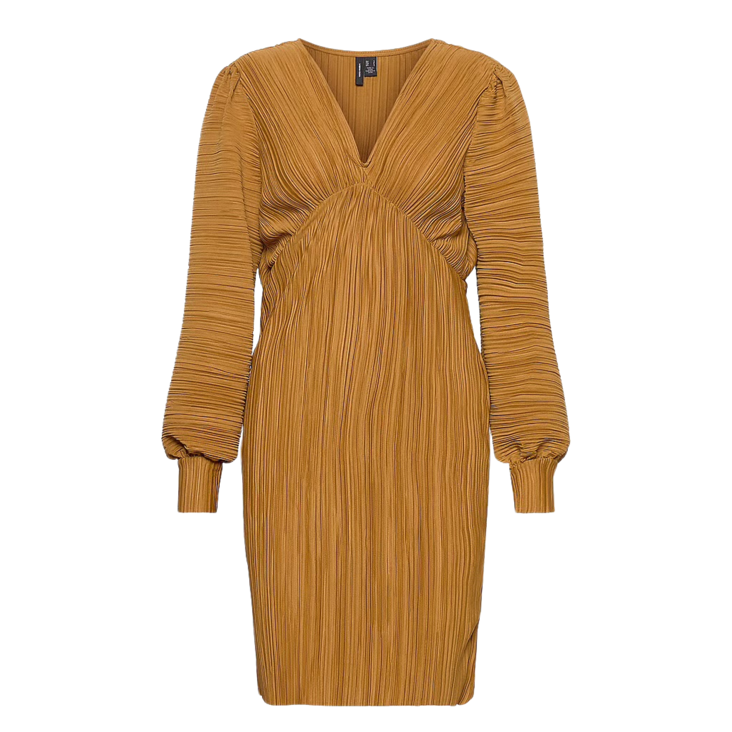 Vero Moda Light Brown Balloon Sleeve Mini Dress