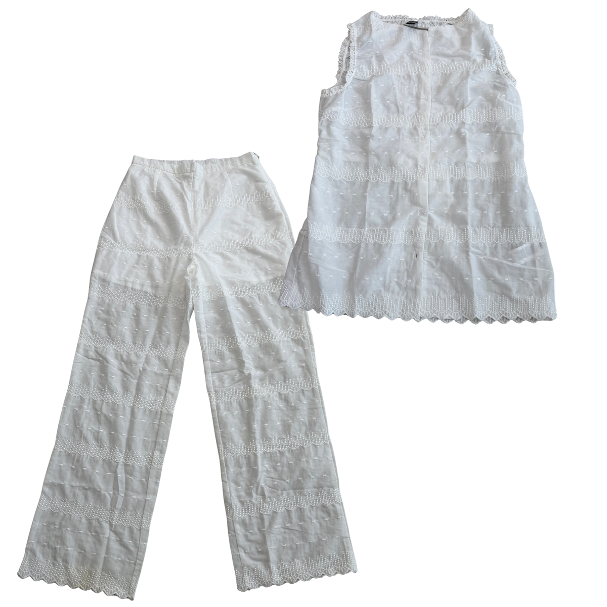 Embroidered White Co-Ord