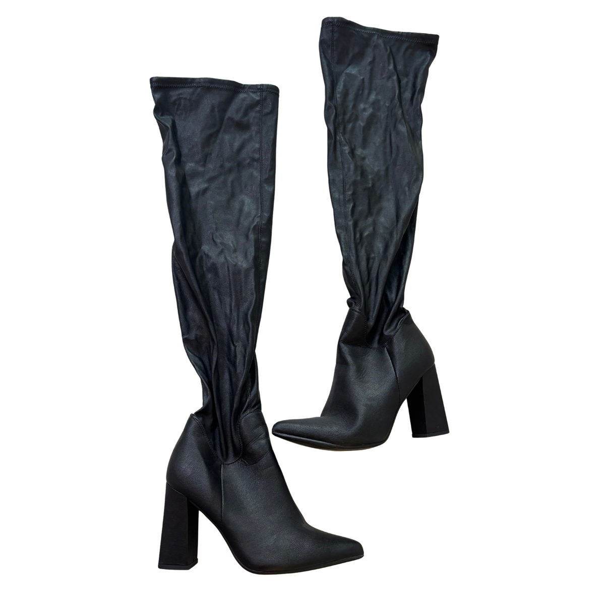 Truffle Collection Black Fitted High Boots