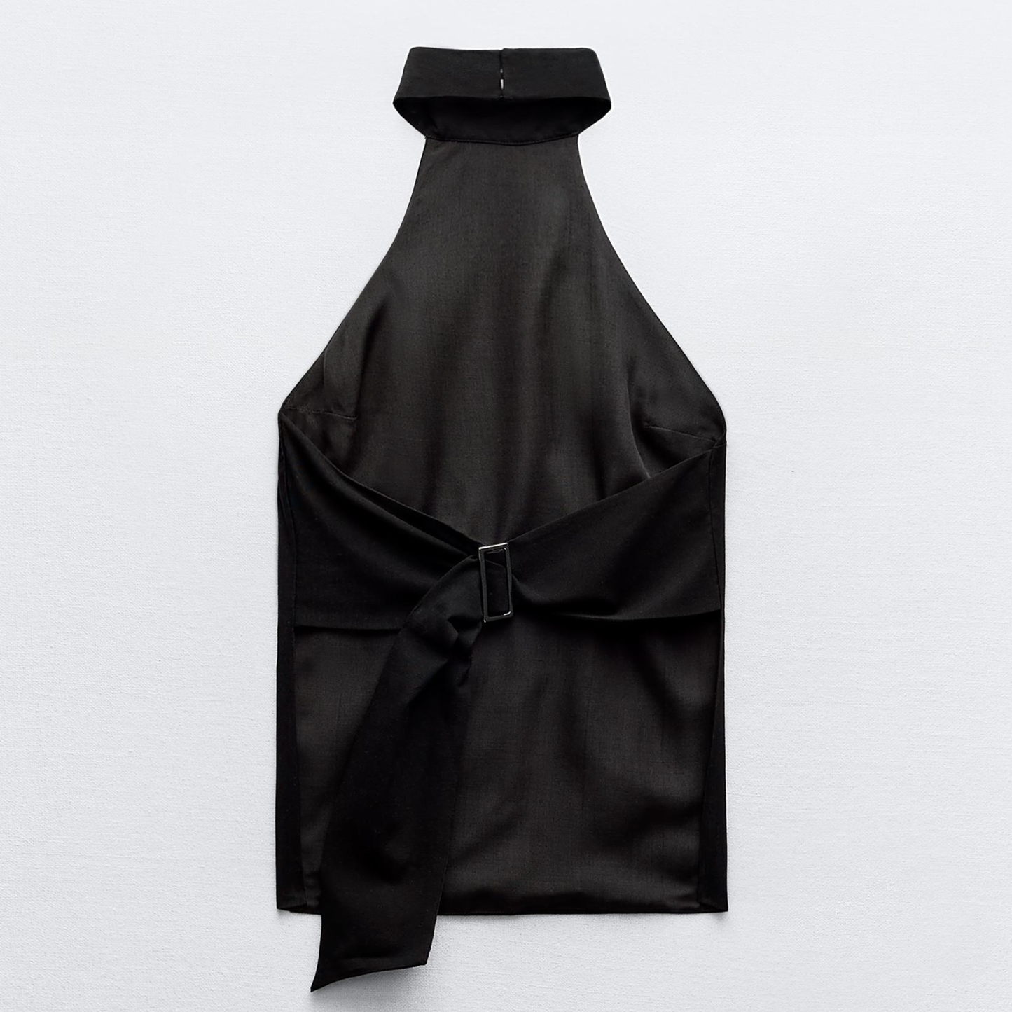 Zara Black Halterneck Open Back Top