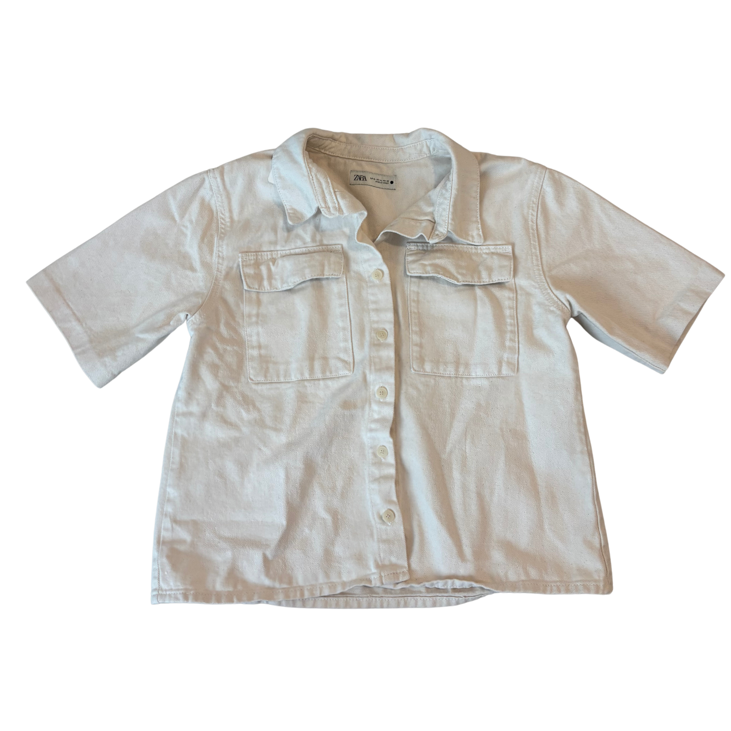 Zara White Denim Shacket