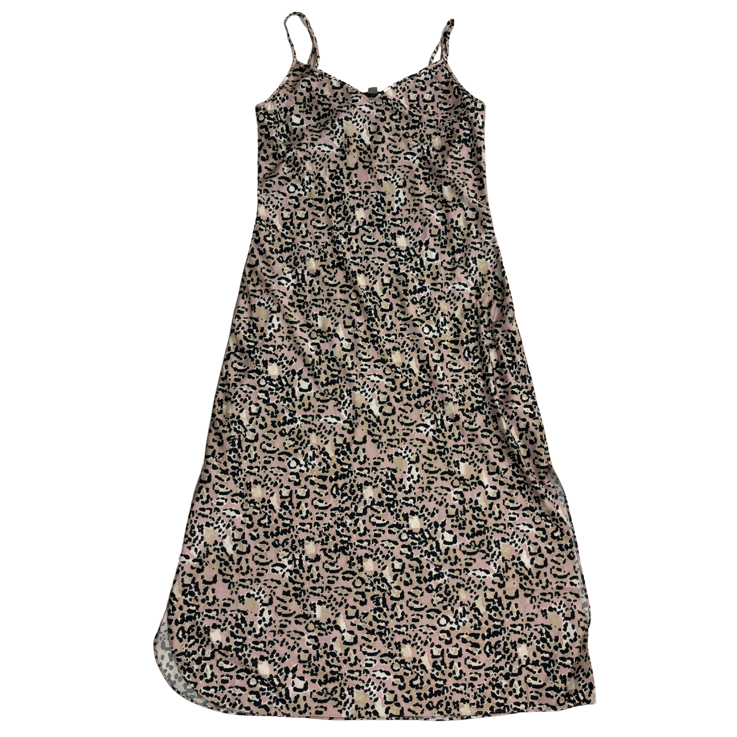 All Saints Cheetah Print Satin Maxi Dress